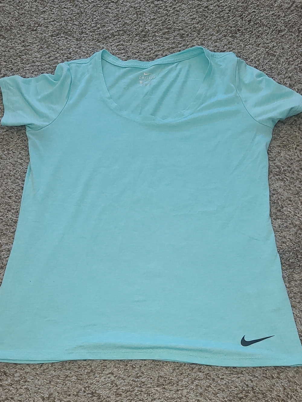 Nike Dri-fit Women's Aqua Scoop Neck Short Sleeve Tee
